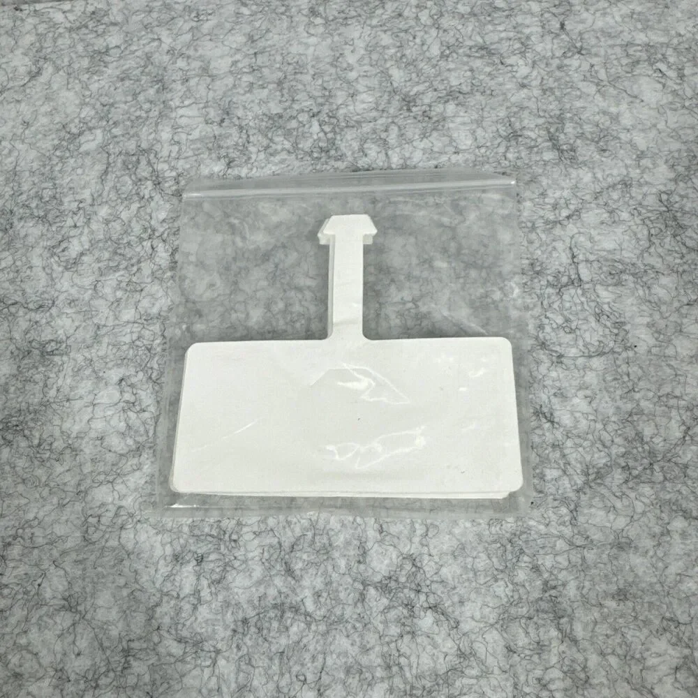 Box of 100 White Wet Erase Wire Shelf Tags Label Inventory Retail Organizer